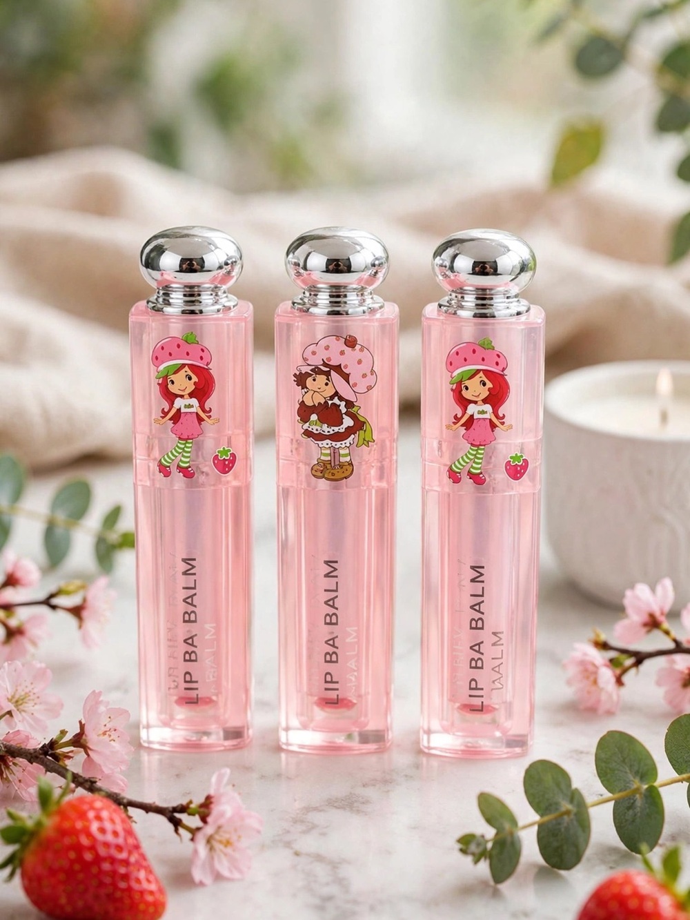 Strawberry Pink Lip Balm Stick – Hydrating Sheer Tint